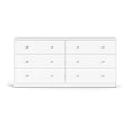 thumbnail image 2 of HeSLehs Contemporary 6 Drawer Double Dresser in White, 12.46" L x 56.34" W x 26.89" H, 2 of 2
