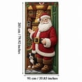 thumbnail image 2 of Miwamany Christmas Decorations Indoor Outdoor, Quilted Christmas Door Curtain with Santa Claus, Holiday Door Banner for Front Door Home Party, 2 of 6