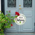thumbnail image 2 of Spring Summer Wreath, Lemon Summer Spring Decorations Outside Holiday Eucalyptus Wreath for Front Door Leaves Festival Wall Window Farmhouse Bee Hydrangea Hello Sign, 2 of 8