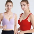 thumbnail image 4 of Ropa interior deportiva con copa fija, antiflacidez, ajustable, hermosa espalda, para mujer, para yoga, correr, a prueba de golpes, texto deportivo, 4 of 6