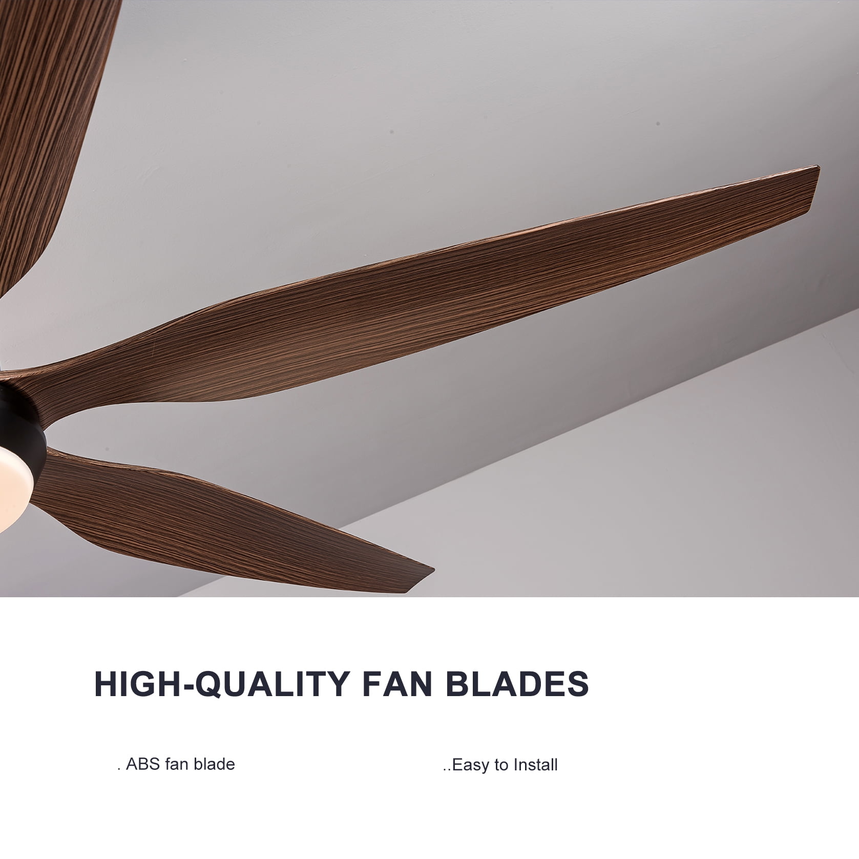 Mintazer 66 in Ceiling Fan with Dimmable LED Light, Farmhouse Ceiling Fan with Remote for Bedroom Living Room, Black