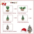thumbnail image 4 of Pre-Lit Artificial Mini Christmas Tree,24 Inch Snow Flocked Artificial Pine Xmas Tree with 30 LED Lights, Red Barries, Cotton, Pinecones For Indoor Outdoor Christmas Holiday Decor, 4 of 8