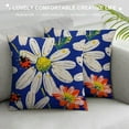 thumbnail image 3 of Chilfamy Decorative Square Throw Pillow Covers Daisies and Ladybugs Couch Sofa Bed Pillow Covers Cushion Cases  Multi-Size, 3 of 5