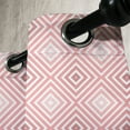 thumbnail image 4 of Ambesonne Geometric Grommet Curtain, Rhombus Stripes Line, 50" x 63", Pale Pink, 4 of 6