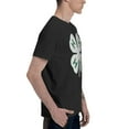 thumbnail image 2 of 4-H Clover Men's Short Sleeve Shirt Cotton Basic T-Shirt Crew Neck Tee Durable T Shirts Black Medium, 2 of 5