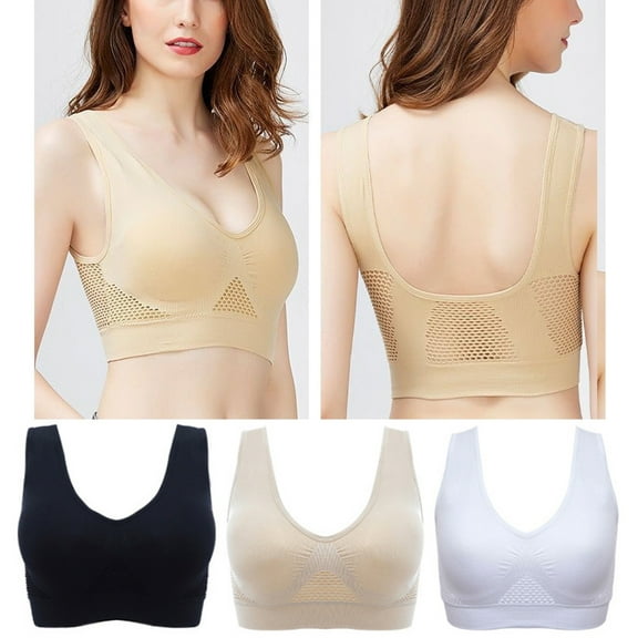 Visland Women Sports Bra Shockproof Breathable Push-up Vest Bra Sports Underwear Yoga Gym Bras,S-3XL