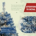thumbnail image 4 of Enyopro Artificial Christmas Tree & Decoration Set, 4-Piece Pre-Lit Xmas Collection with 2 Entrance Trees, Garland and Wreath, 325 LED Lights & 840 Tips, Holiday Indoor Outdoor Décor, Blue, 4 of 7