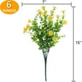 thumbnail image 2 of 6 Bundles Artificial Daisy Flowers Outdoor Fake Flowers for Decoration No Fade Faux Plastic Flower Garden Porch Window Box Décor (Yellow), 2 of 5