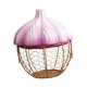 thumbnail image 3 of Cesta de almacenamiento para huevos frescos, jengibre y ajo con asas, de hierro tejido decorativo Púrpura, 3 of 9