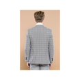 thumbnail image 5 of Men 3pc European Vested Suit WESSI by J.VALINTIN Extra Slim Fit JV44 Houndstooth, 5 of 8