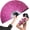Hot Pink, variant on Glitter Large  Clack Popping Fan for Line Dancing with Holster - 13'' Boots  The Ground Folding Hand Fan - for EDM,  Festival, Hot Flashes, Party, Decoration (Golden)