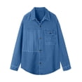 thumbnail image 4 of jjayotai Plus Size Cotton Shirts for Men Long Sleeve Button down Shirts Casual Work Shirt with Flap Chest Pocket, 4 of 6