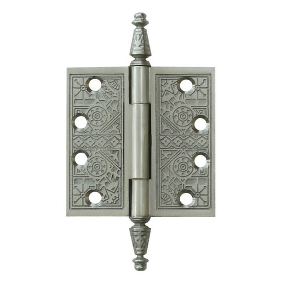 Deltana Dsbp44 4" X 4" Solid Brass Square Corner Plain Bearing Mortise Hinge - Nickel