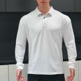 thumbnail image 6 of BangWanChi Men's Casual Solid Color Flap Button Shirts Long Sleeve Pullovers Lapel Top, 6 of 6