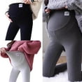thumbnail image 2 of Winter Ready Cotton Pregnancy Leggings With Elastic Waistband Full Abdomen Coverage Comfort Maternity Leggings, 2 of 9
