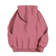 thumbnail image 4 of Oversized Hoodies with Pocket Women Cotton Plain Pullover Hooded Sweatshirts Sweater Long Sleeve Fleece Lined Tops (M, Hot Pink), 4 of 5