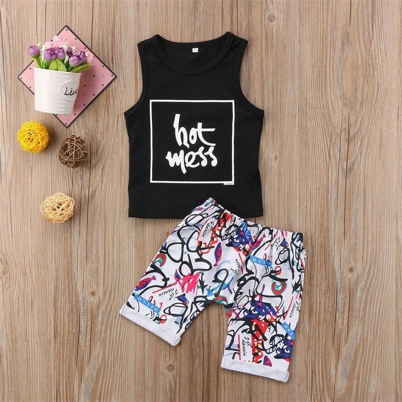 Summer Newborn Toddler Baby Boy Cotton T-Shirt Tops+Pants Shorts Outfits Clothes