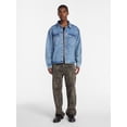 thumbnail image 3 of No Boundaries Denim Shacket with Long Sleeves, 100% Cotton 14 oz Denim, Men's XS-4XLT, 3 of 8