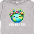 thumbnail image 3 of Inktastic Happy Earth Day Flowered Toddler Hoodie, 3 of 4