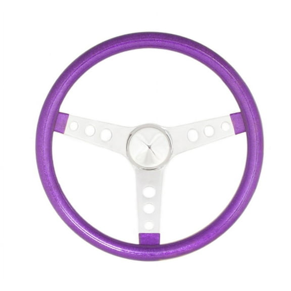 Steering Wheel Mtl Flake Purple/Spoke Chrm 13.5