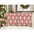 thumbnail image 4 of Pink Christmas Tree Pillow Covers 16x16 Inch Set of 2 Winter Snowflake Forest Pine Trees Outdoor Pillows Xmas Famrhouse Home Decor Throw Pillow Cushion Case, 2 Pieces/Pack, 4 of 5
