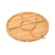 thumbnail image 3 of Bam-boo Nu-ts Storage Platter Tray Appe-tizer Tray 5 Dining Grids Snacks Bowls Round Serving Tray Serving Dishes Perfect For, 3 of 4