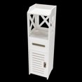 thumbnail image 5 of Waterproof Single Door Two Tier Bathroom Cabinet White, 5 of 11