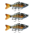 thumbnail image 4 of Lot de 3 Leurres de Pêche Réutilisables avec Perles Attraction Extérieure Swimbaits Artificiels Crankbait 10cm Type 5, 4 of 8