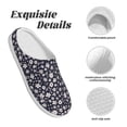 thumbnail image 5 of Disketp Daisies Flowers Women's Men's Slippers Plush Slip-On House Slipper for Winter Indoor Soft Cushion Non-slip Fluffy Slides Slippers-11, 5 of 7