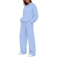 thumbnail image 5 of 2 Piece Sets for Women Lounge Set Fall Outfits 2026 | 2 Piece Outfits,Long Sleeve,Solid,Wide Leg Sweatpants,Matching Sets Women Clothing,Tracksuits,Pants Set, 5 of 8