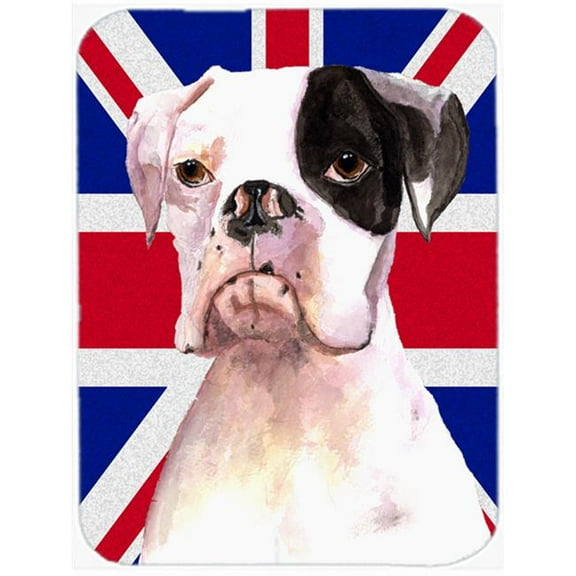 Carolines Treasures  Boxer Cooper with English Union Jack British Flag Mouse Pad