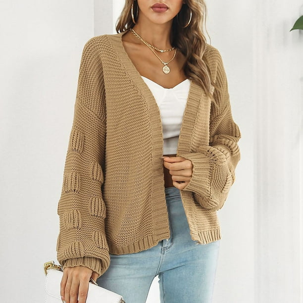 Gibobby Cardigan para dama Sueter ligero de longitud mas larga para mujer Chamarra para exteriores Amarillo M Bodega Aurrera en linea