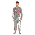 thumbnail image 2 of IAUYY Unisex Adult Onesie Pajamas Ultra-Soft Crystal-Soft Fabric, Halloween Adult Onesie Pajamas Adults,With a Zipper Plus Size Onesie Pajamas, Birds Flying Around, 2 of 7