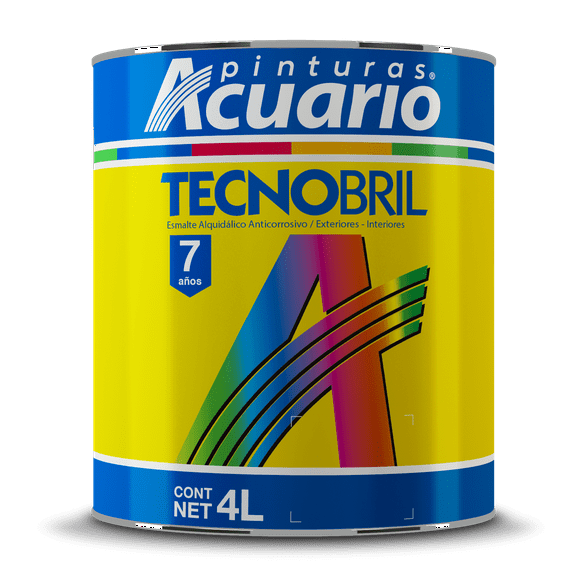 Esmalte Alquidálico Anticorrosivo Acuario Tecnobril 4 Lts Chocolate Claro