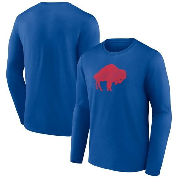 Men's Royal Buffalo Bills Throwback Long Sleeve T-Shirt
