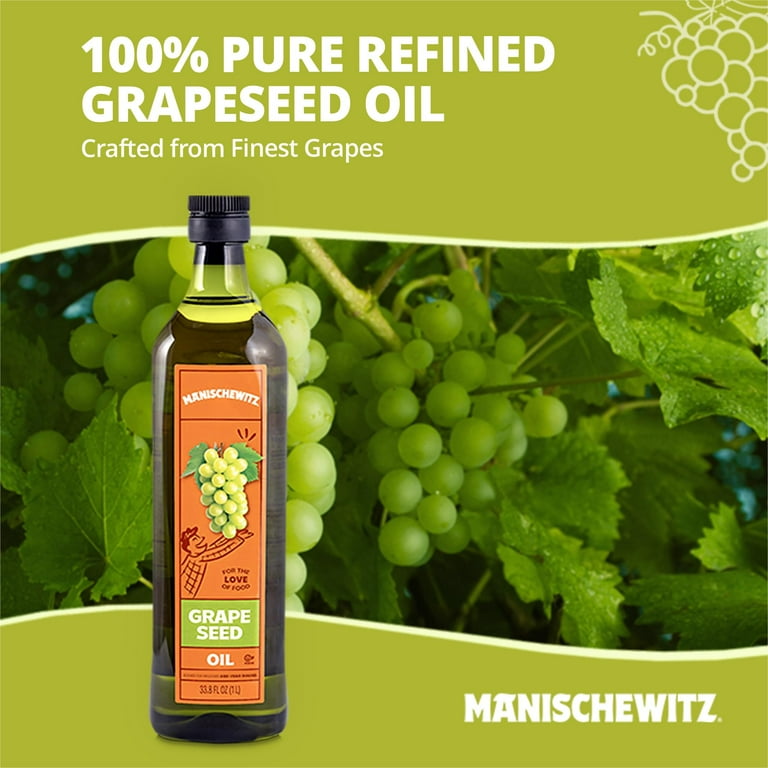 Manischewitz 100% Pure Grapeseed Oil, 33.8oz | Kosher for Passover