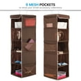 thumbnail image 3 of Zober 5-Shelf Hanging Closet Organizer - 6 Side Mesh Pockets Breathable Polypropylene Hanging Shelves - for Clothes Storage and Accessories, 12" x 11 ½ " x 42" (Java), 3 of 7