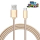 thumbnail image 3 of Cable micro USB trenzado de nailon de 3 m Cable de carga Cable extra largo sin enredos para Android (dorado), 3 of 5