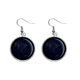 thumbnail image 1 of Universo espacio azul planeta Tierra Pendientes pendientes de plata colgantes joyas señora Unbranded M, 1 of 3