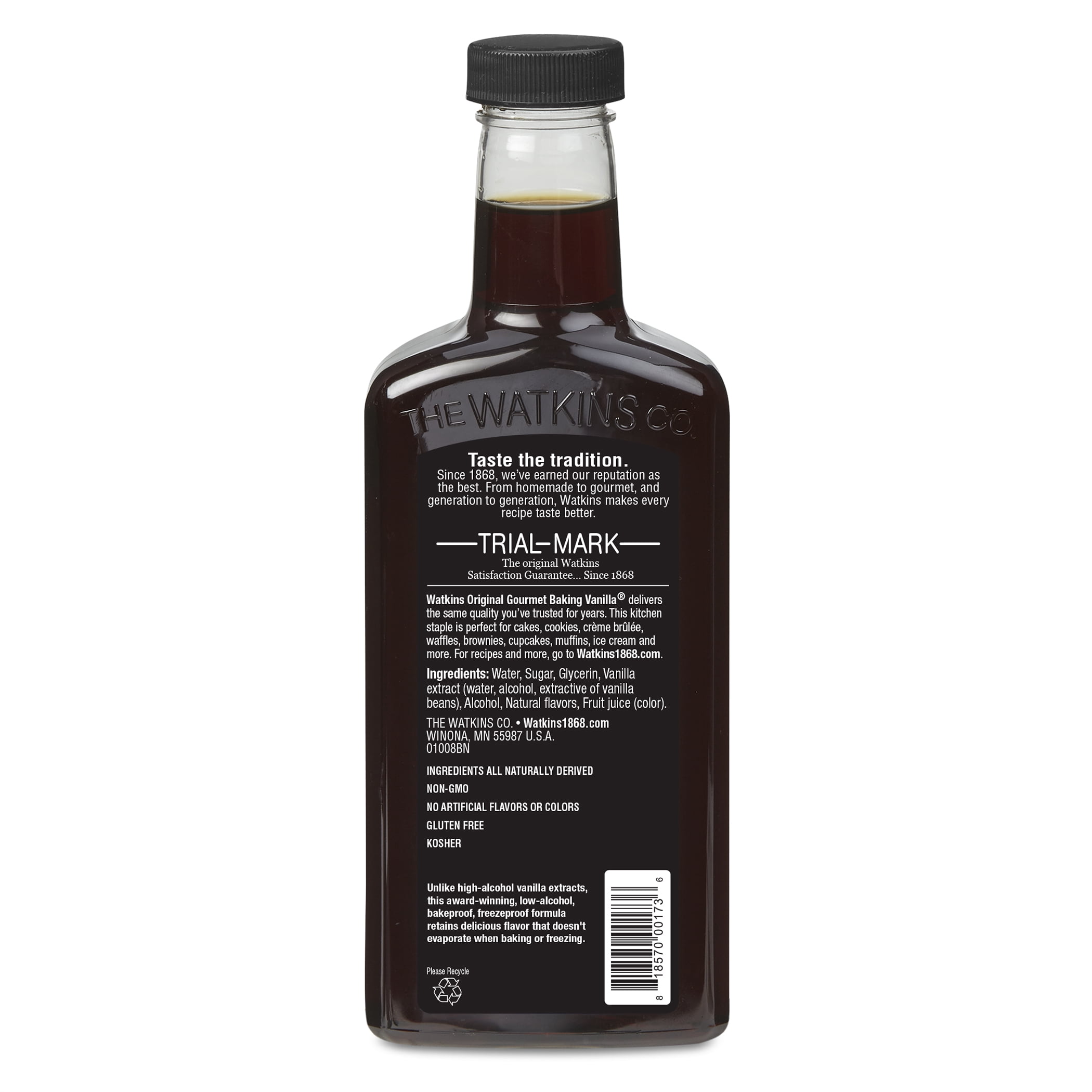 Watkins Original Gourmet Baking Vanilla, with Pure Vanilla Extract, with other natural flavors, 11 fl oz (Whole Liquid)