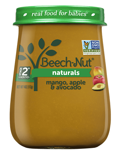 Beech-Nut Naturals Stage 2, Mango Apple & Avocado Baby Food, 4 oz Jar