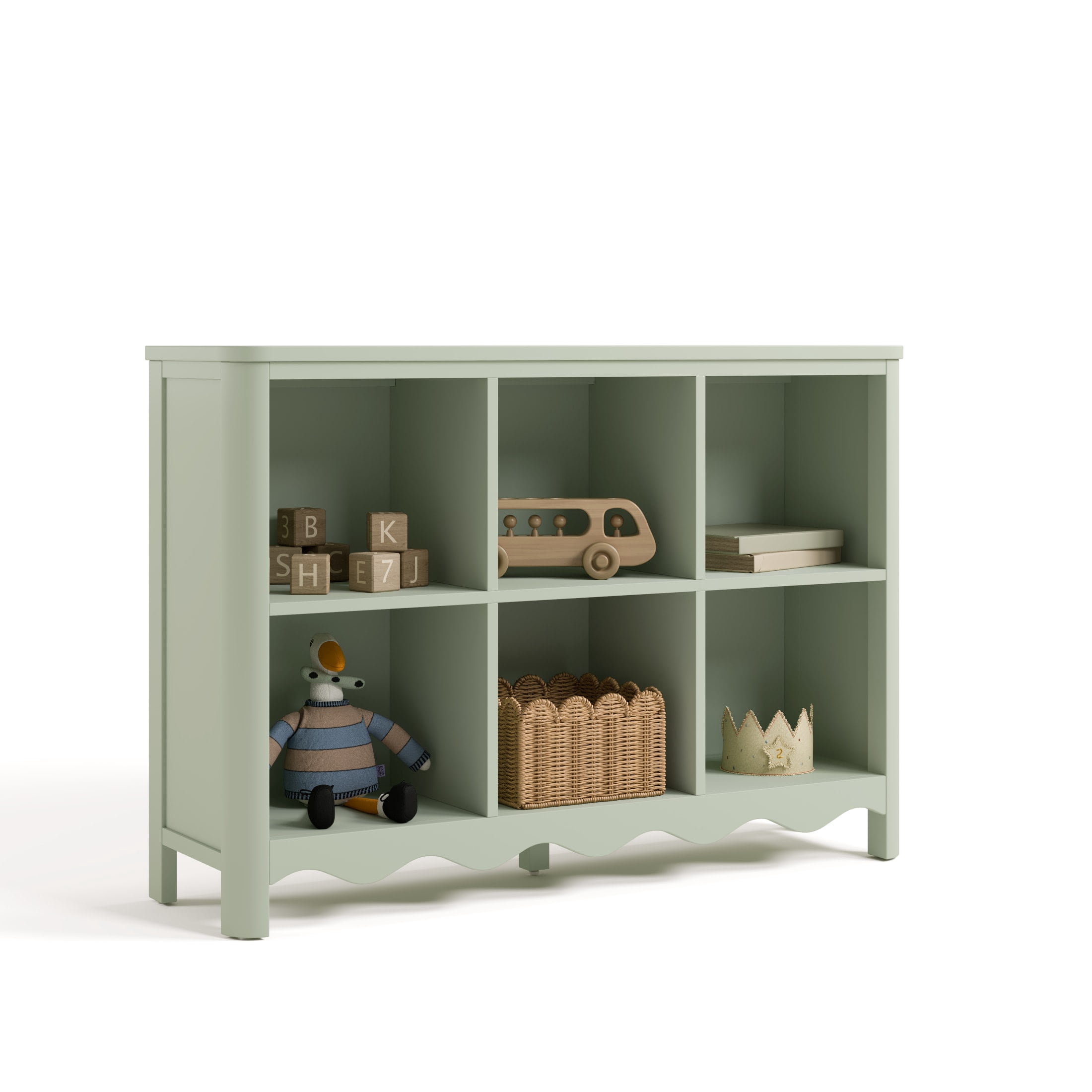 Art of Nursery by Storkcraft Casablanca 6 Cube Organizer Kids Bookcase - Sage
