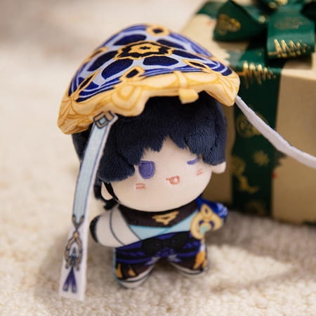 Cute Genshin Impact Focalors Hydro God Stuffed Plush Doll, Mini Portable Hanging Pendant Ornament, Collectible Decor Gift for Genshin Fans
