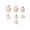 Gold, variant on 7Pcs Artificial Foam Pumpkins Assorted Sizes White Orange Black Fake Gourds With Dried Stems Halloween Fall Tiered Tray Decor Value Gift Bundle