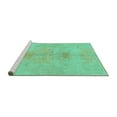 thumbnail image 2 of Ahgly Company Machine Washable Indoor Rectangle Abstract Turquoise Blue Modern Area Rugs, 7' x 9', 2 of 4