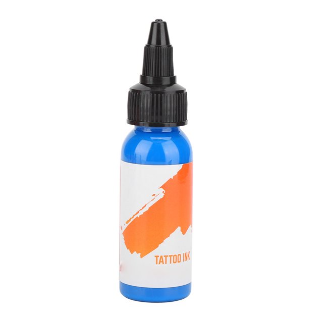 Tinta para tatuajes profesional Pigmento para tatuajes de coloración rápida y duradera (etiqueta naranja) 29,6 ml (azul)