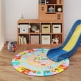 thumbnail image 6 of Janvonne Kids Educational Area Rug for Learning Alphabet,Shape，Numbers,Colors,Season ,Machine washable,Non-Slipfor Nursery,Playroom,Bedroom,47in, 6 of 9