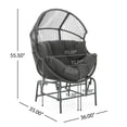 thumbnail image 6 of Ergonomic Outdoor Wicker Glider Chair with Cushion – Durable Dark Gray Rattan for Patio Relaxation & Easy Cleaning, 6 of 9