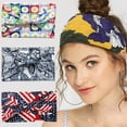 thumbnail image 4 of Baberdicy Head Wraps for Women's Hair European and American Printed Floral Headband Double Layer Wide Edge Headband Hair Adornment Sports Headband Headwraps Camouflage, 4 of 7