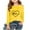 Yellow, variant on Piuwrlz Kids Long Sleeve Shirts Girls T-Shirts New Printed Round Neck T Shirt Tops Beige Size 7-8 Years